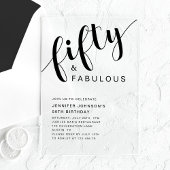 Elegant Script 50th Verjaardag Acryl Uitnodigingen