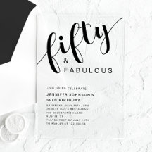 Elegant Script 50th Verjaardag