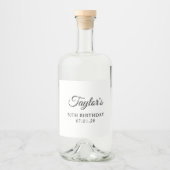 Elegant Script 50th Verjaardag Likeurfles Etiket (Voorkant)