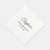 Elegant Script 50th Verjaardag Servet (Hoek)