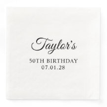 Elegant Script 50th Verjaardag
