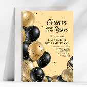 Elegant Script 50th Wedding Jubileum Kaart