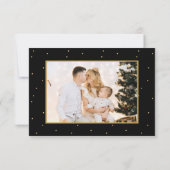 Elegant Script 5 Fotocollage Kerst Kaart (Achterkant)