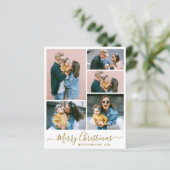 Elegant script 5 Photo Collage Kerstmis (Staand voorkant)