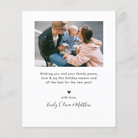 Elegant script 5 Photo Collage Kerstmis (Achterkant)