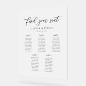 Elegant Script 5 tafel Zitting Grafiek Acryl Teken Bord (Hoek)