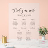 Elegant Script 5 tafel Zitting Grafiek Acryl Teken Bord (Huwelijk)