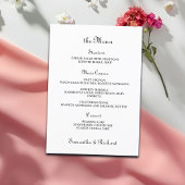 Elegant Script 5x7" Trouwtafel Menu Flat Menu