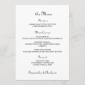 Elegant Script 5x7" Trouwtafel Menu Flat Menu (Voorkant)