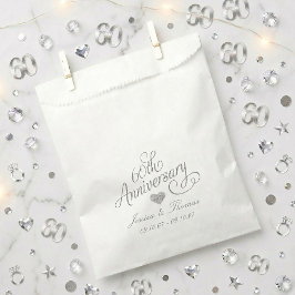 Elegant Script 60e Diamanten Huwelijksjubileum Bedankzakje
