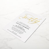 ELEGANT SCRIPT 60ste verjaardag feestje stijlvol g Folie Uitnodiging (Gedraaid)