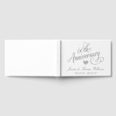 Elegant Script 60th Diamond Wedding Anniversary Gastenboek (Volledig)