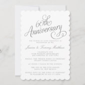 Elegant Script 60th Diamond Wedding Anniversary Kaart (Voorkant)