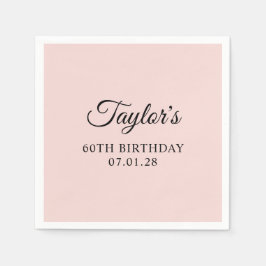 Elegant Script 60th Verjaardag Servet