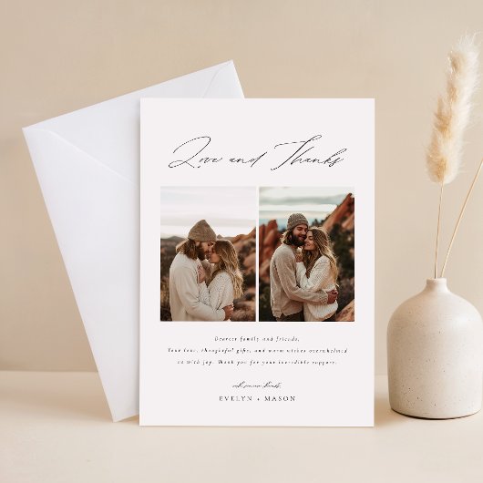 Elegant Script 6 Foto Huwelijk QR Code Save The Date