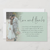 Elegant Script 6 Foto's Bruiloft Liefde Bedankt Sa Kaart (Voorkant)