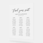 Elegant Script 6 tafel Zitting Grafiek Acryl Teken Bord (Hoek)