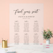 Elegant Script 6 tafel Zitting Grafiek Acryl Teken Bord (Huwelijk)
