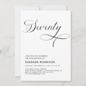 Elegant script 70ste verjaardag minimalistisch kaart (Voorkant)