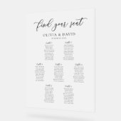 Elegant Script 7 tafel Zitting Grafiek Acryl Teken Bord (Hoek)