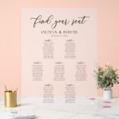 Elegant Script 7 tafel Zitting Grafiek Acryl Teken Bord (Huwelijk)