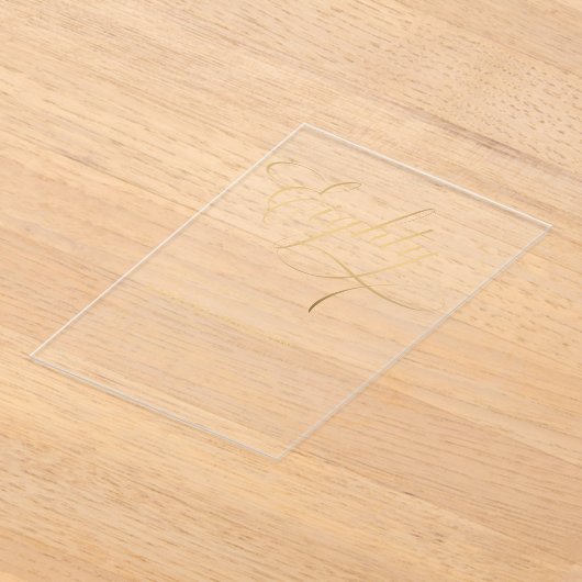 Elegant script 80 jaar zwart goud 80 jaar acryl uitnodigingen (Laagn)