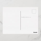 Elegant Script 80e verjaardag Bewaar de datumkaart Folie Feestdagen Briefkaart (Achterkant)