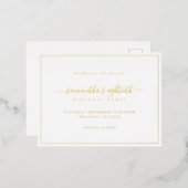 Elegant Script 80e verjaardag Bewaar de datumkaart Folie Feestdagen Briefkaart (Voorkant / Achterkant)