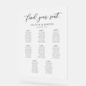 Elegant Script 8 tafel Zitting Grafiek Acryl Teken Bord (Hoek)