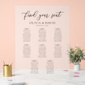 Elegant Script 8 tafel Zitting Grafiek Acryl Teken Bord (Huwelijk)