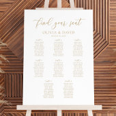 Elegant Script 8 Tafels Welkom Zitschema Poster