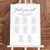Elegant Script 8 Tafels Welkom Zitschema Poster