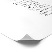 Elegant Script 9 tafel Zitgrafiek Poster (Hoek)