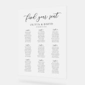Elegant Script 9 tafel Zitting Grafiek Acryl Teken Bord (Hoek)