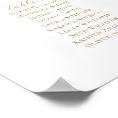 Elegant Script 9 Tafels Welkom Zittingkaart Poster (Hoek)