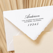 Elegant script | Aangepast modern retouradres Rubberstempel