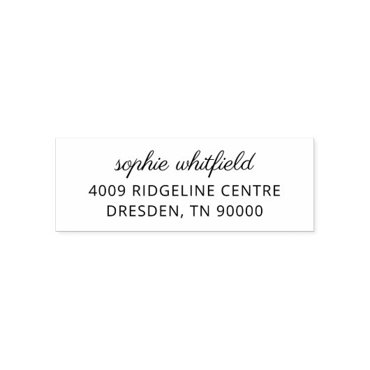 Elegant Script Aangepast Retouradres Zelfinktende Stempel