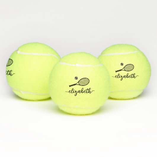 Elegant script aangepast tennisballen (Multi)