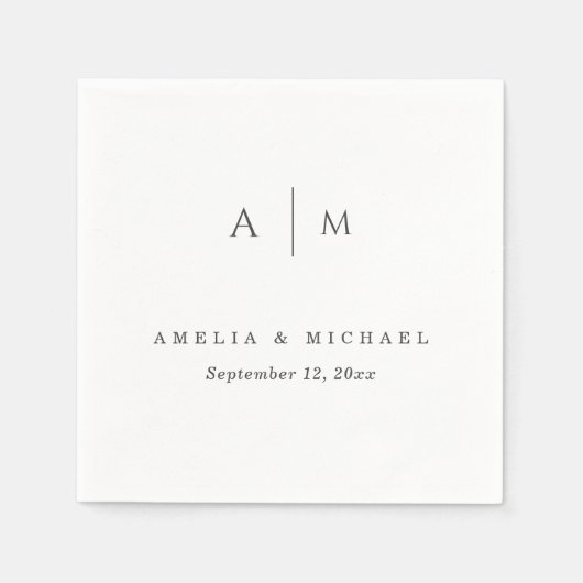 Elegant Script Aangepaste bruiloft servetten (Voorkant)