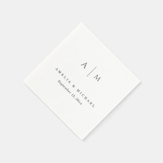 Elegant Script Aangepaste bruiloft servetten (Hoek)