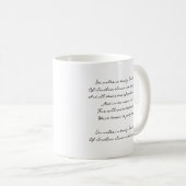 Elegant Script Aangepaste Citaat, Gedicht, Songtek Koffiemok (Voorkant rechts)