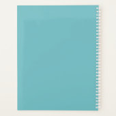 Elegant script Aangepaste foto Aqua White Wedding Planner (Achterkant)