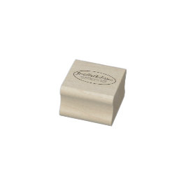 Elegant script | Aangepaste naam en retouradres Ov Rubberstempel