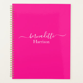 Elegant script | Aangepaste naam | Roze Planner