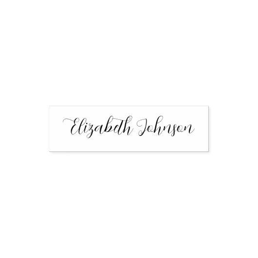 Elegant Script Aangepaste Naam Zelfinktende Stempel (Design)