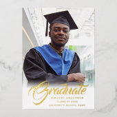 Elegant script | Aankondiging van moderne Afstudee (Voorkant)