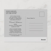 Elegant script | Aankondiging van moderne Afstudee Briefkaart (Achterkant)