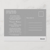 Elegant script | Aankondiging van moderne Afstudee Briefkaart (Achterkant)