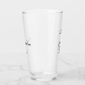 Elegant Script achternaam de heer Jubileum Glas (Rechts)