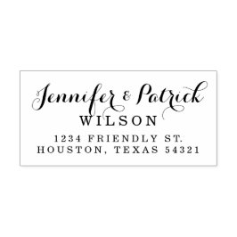 Elegant Script-adres Zelfinktende Stempel